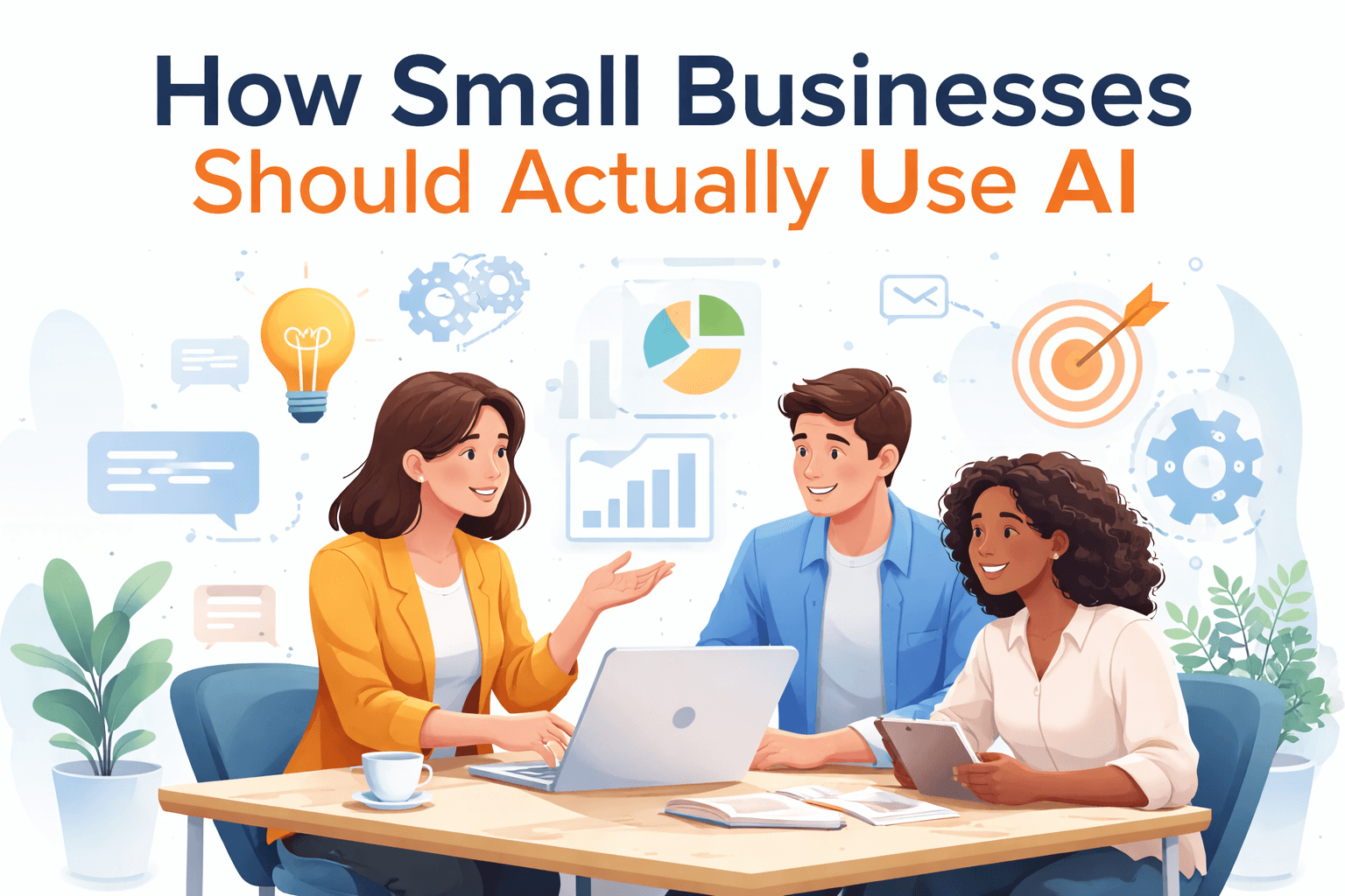 Small business owners at a round table conference
