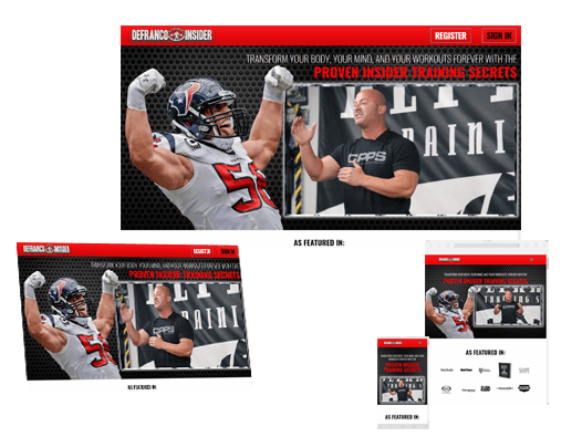 showcasing DefrancoInsider.com responsiveness on multiple screens